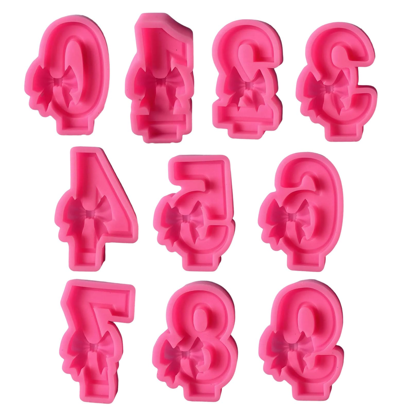 our fave Bowknot Number Silicone Molds for Epoxy Resin Making Soap Cake Fondant Decoration Chocolate Number Silicone Baking