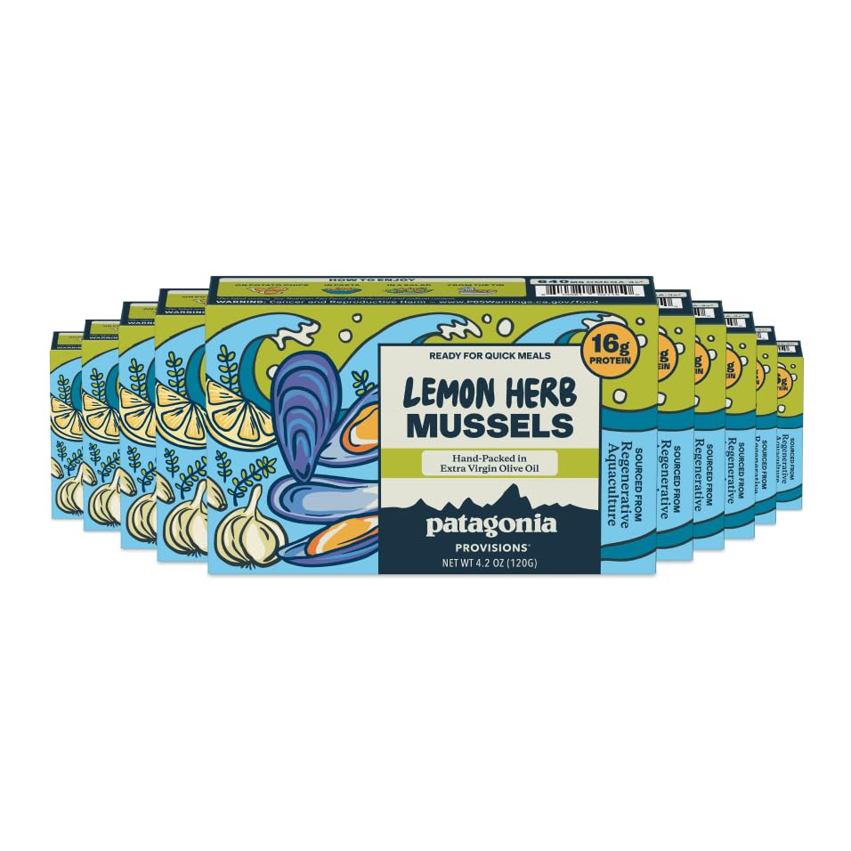 Provisions - Lemon Herb Mussels in Extra Virgin Olive Oil | Responsibly sourced | 16g Pro…