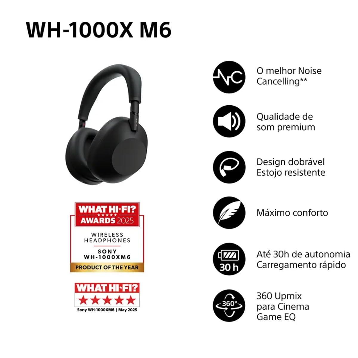 (未開封)Sony WH-1000XM6 ブラック　保証書付き WH-1000XM6 購入 | ヘッドホン | ソニー