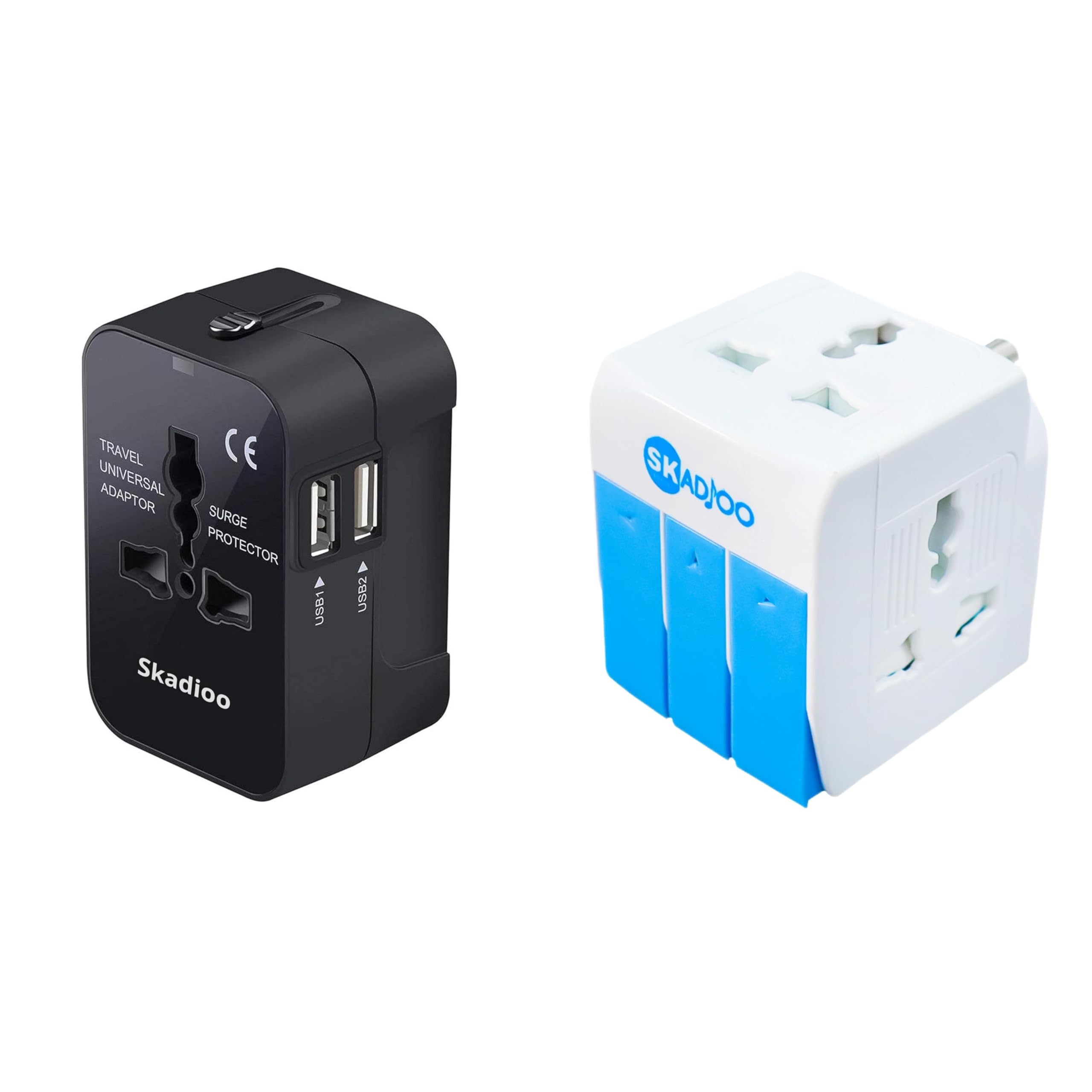 SKADIOO Universal Travel Adapter, International All in One Worldwide and Multiplug Combo | Three pin Plug Socket | 3-in-1 Universal Travel Adapter Multi-Plug with Individual Switch Socket (B0D31V8TXC) Amazon Price History, Amazon Price Tracker