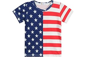 CM Kid July 4th Shirt for Toddler Boys Girls 4th of July T-Shirt