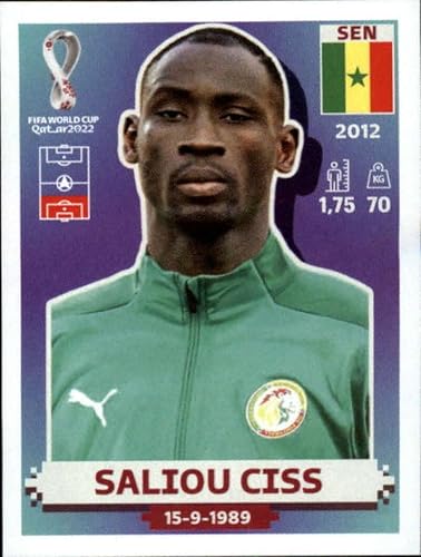 2022 Panini World Cup Qatar Sticker SEN5 Saliou Ciss Group A Senegal Mini Sticker Trading Card