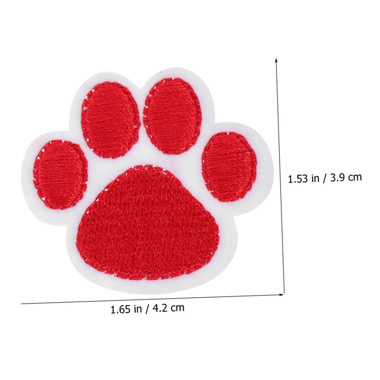 EXCEART 100pezzi Toppe Ricamate Per Impronte Di Zampa Di Cane Applicazioni Per Cucire Su Vestiti Decorazioni Per Accessori Fai Da Te Per Giubbotti e Grembiuli