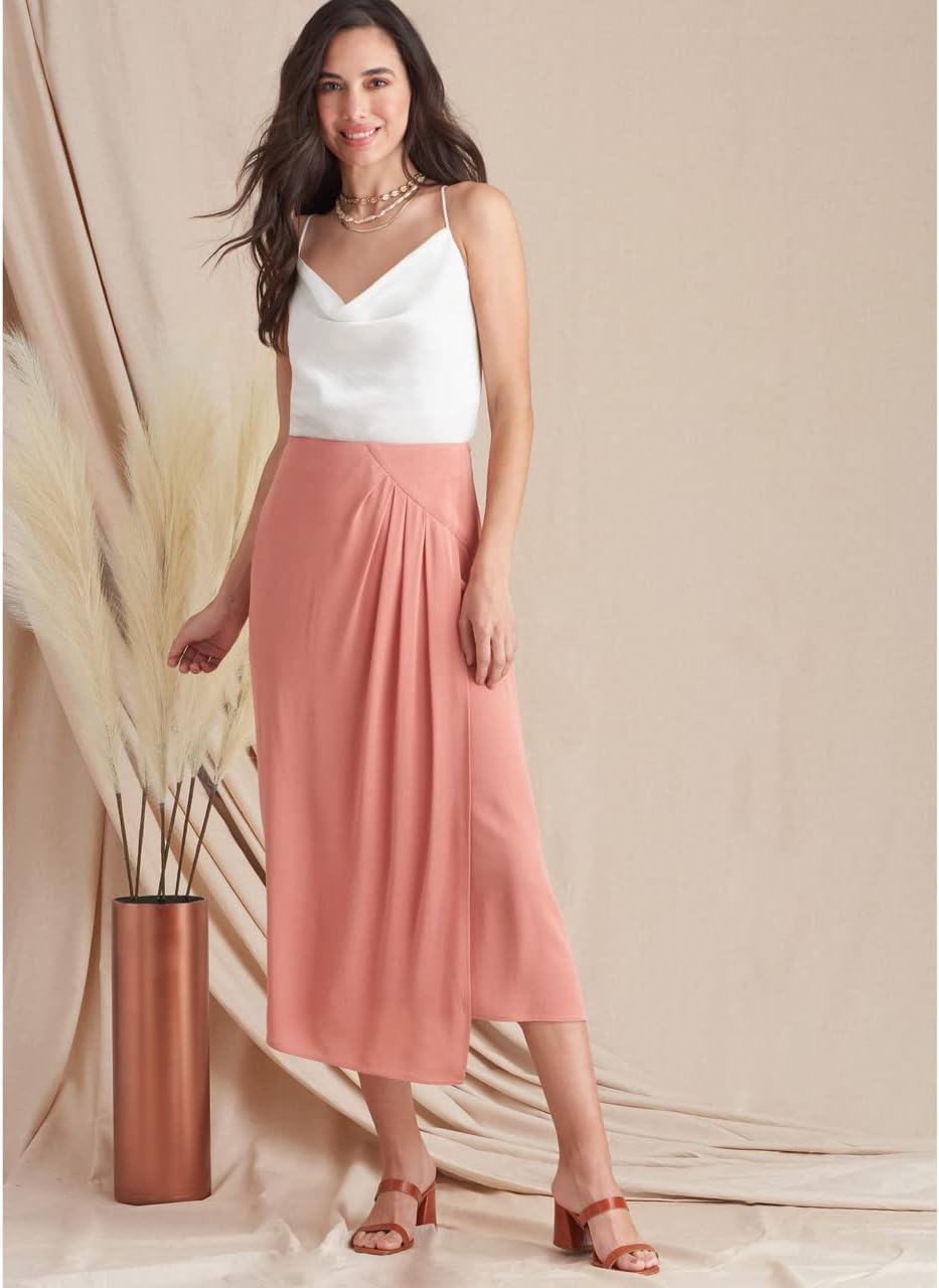 Simplicity SS9607H5 Misses' Faux Wrap Skirt Sewing Pattern Packet, Design Code S9607, Sizes 6-8-10-12-14