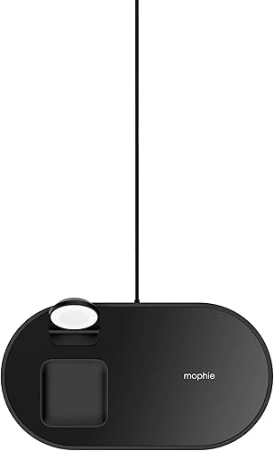 Miniatura 6 de Mophie Almohadilla de carga inalámbrica 3 en 1  Qi Wireless 7.5W almohadilla de carga para Apple iPhone, AirPods y Apple Watch  negro pulido