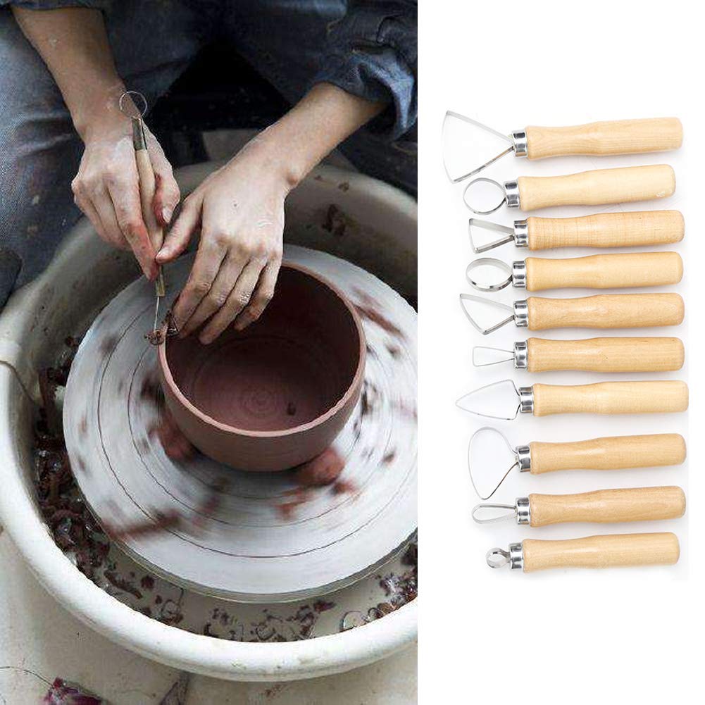 10 Pièces Outils D'argile En Céramique Poterie Sculpture Ensemble D'outils De Sculpture, Argile Poterie Sculpture Cire Savon Modélisation Outils De