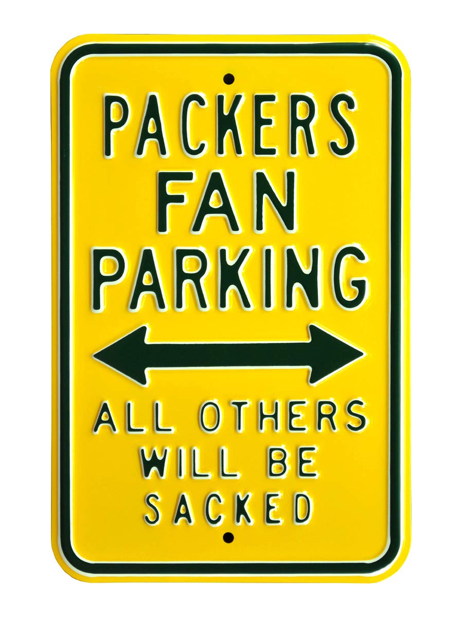 Gold Green Bay Packers 12" x 18" Steel Parking Sign
