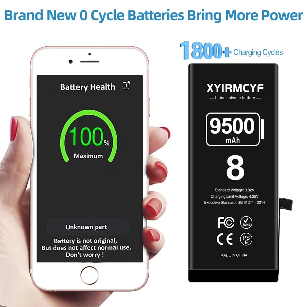 Amazon.com: XYIRMCYF 9500mAh Super Capacity Battery Compatible 