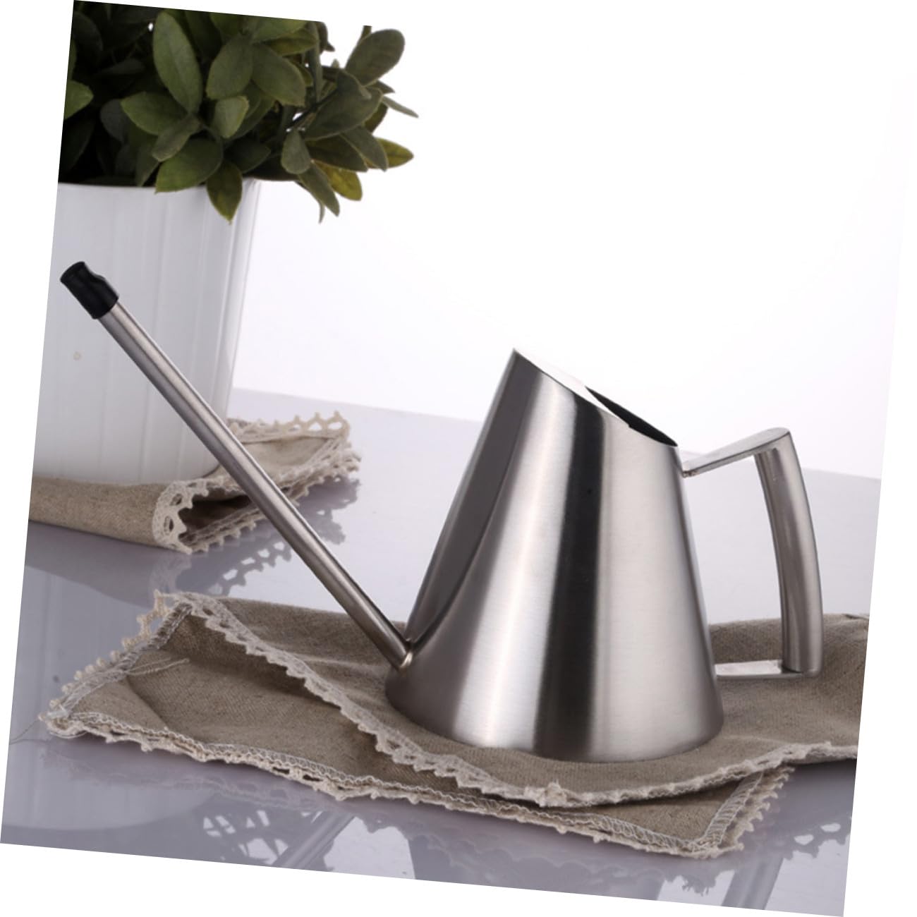 Didiseaon Annaffiatoio Beccuccio e Impugnatura Ergonomica in Acciaio Inox da Giardino 400ml per Fiori e Piante Sospese