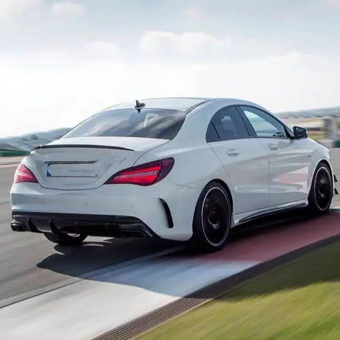 Spoiler Posteriore per Auto per Mercedes Benz CLA W117 CLA180/200/250/260 2014-2019, Alettone Posteriore per Auto, Alettone per Bagagliaio Spoiler Posteriore in ABS