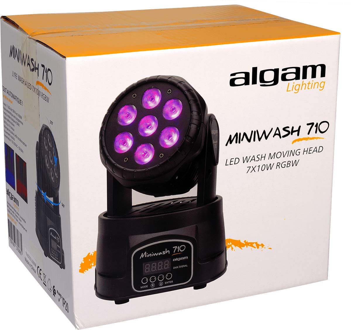 ALGAM LIGHTING - MINIWASH710 - Lyre Wash LEDs 7 x 10W RGBW - 180 x 180 x 230 mm - IP20