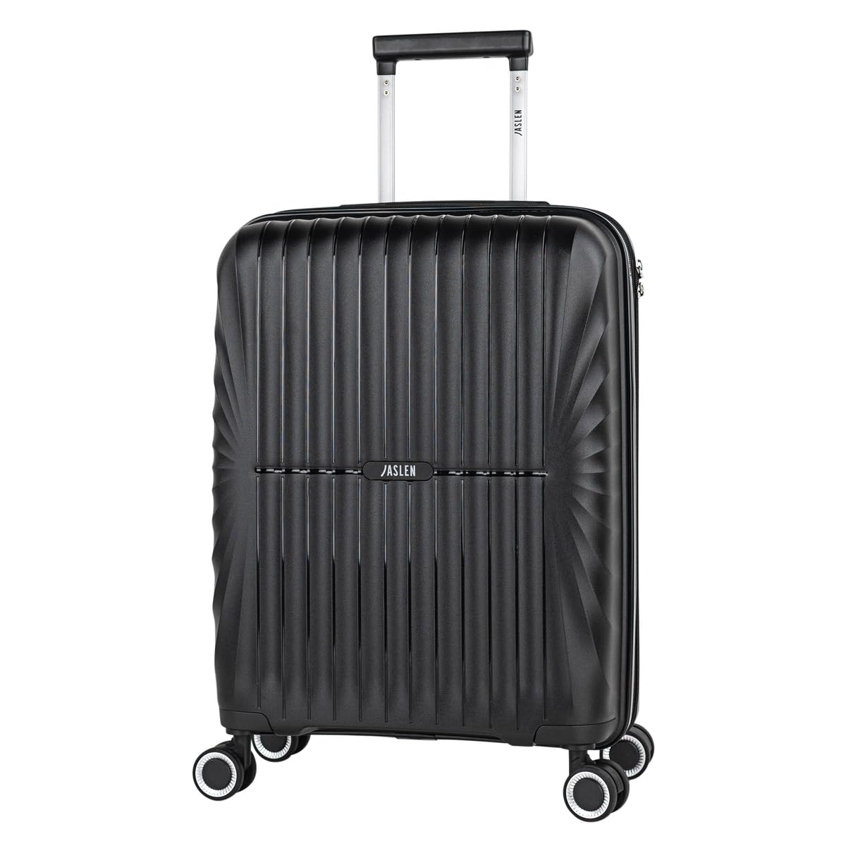 Jaslen - Maleta Cabina 55x40x20 rígida con Ruedas Tipo Trolley Ligera Apta para avión y Ryanair - Equipaje de Mano para Viajes Cortos. Candado de Combinación Extensible, Negro
