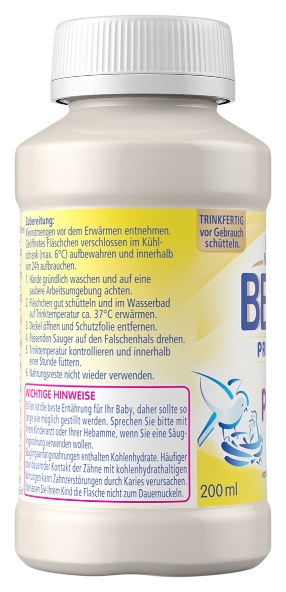 Nestlé Beba HA Pre Anfangsmilch von Geburt an trinkfertig Portionsflaschen, 32er Pack (32 x 90 ml)