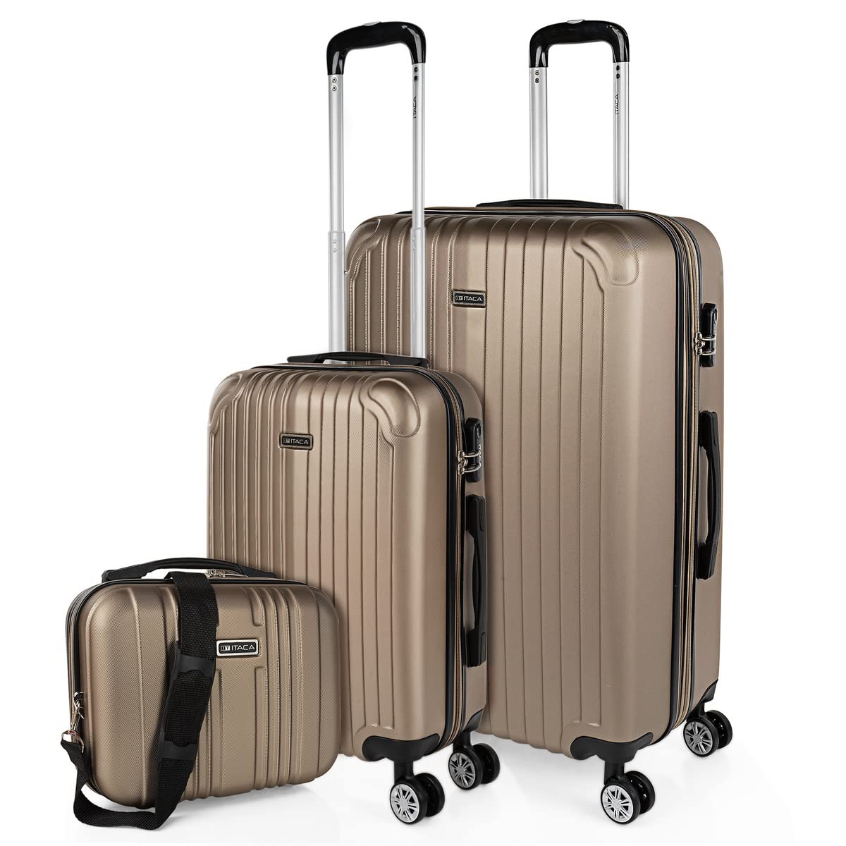 ITACA - Maletas Grandes De Viaje Rígidas Ligeras con 4 Doble Rueda 360° Maleta Grande 23 Kilos Alta Resistencia Extensible Maleta XL Duradera, Mandarina — view 27