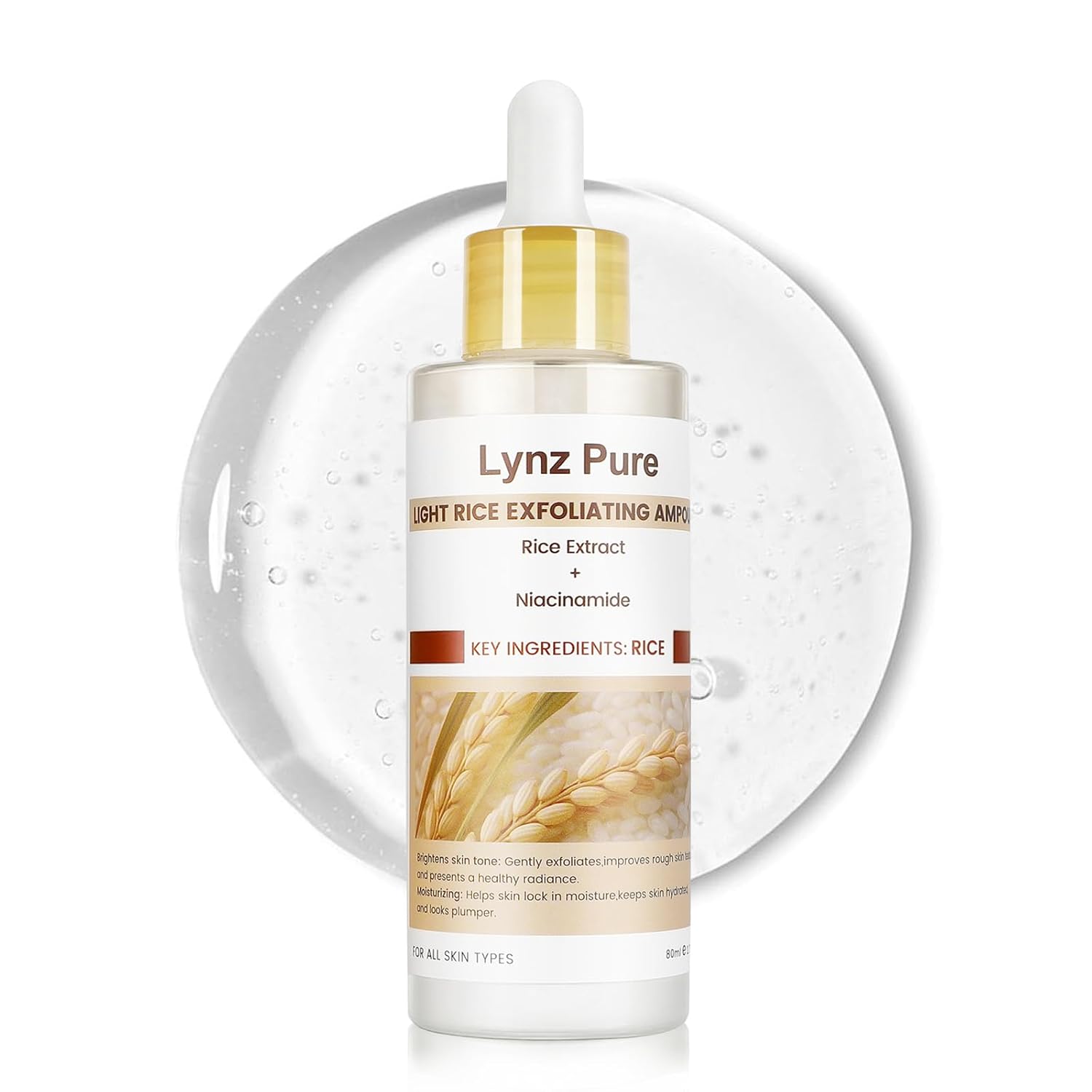 Peel Shot Glow White Rice Ampoule with Niacinamide – Brightening Exfoliating Serum for Face & Body, Hydrating Pore Refining Skin Care, Deep Cleanse & Glow Booster for Dull Uneven Skin, 2.71 fl oz