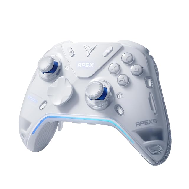 FLYDIGI Apex 5 PC Controller Forceflex Joystick 2 0 ForceAdapt Triggers 3ms Ultra-Low Latency RGB Light Bar Full-Color