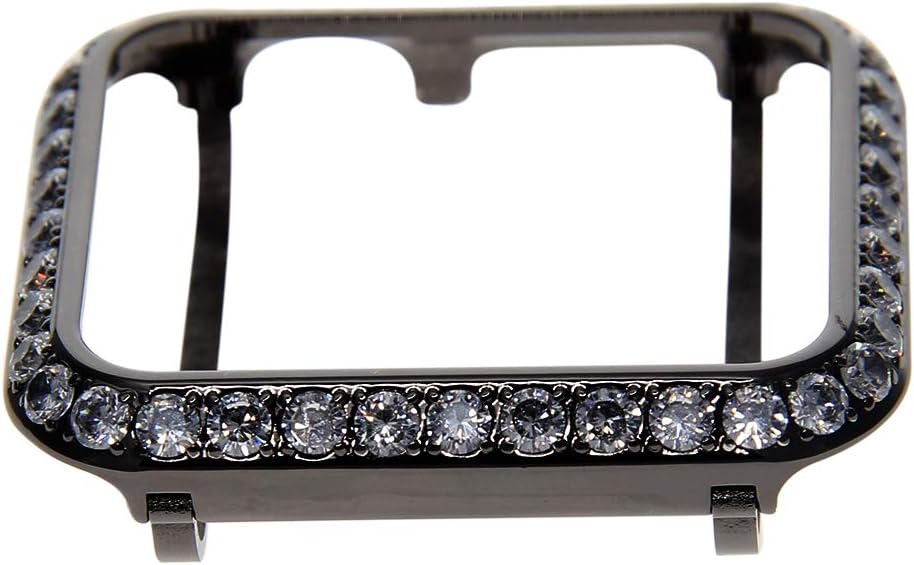 Callancity 38mm Big Size Bling Rhinestone Diamond Case Crystal Bezel Face Cover Compatible with Apple Watch Series 3/2/1