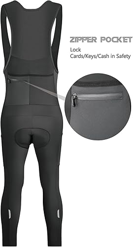 Miniatura 3 de CEROTIPOLAR Medias térmicas de forro polar, baberos, pantalones de ciclismo para otoño e invierno frío