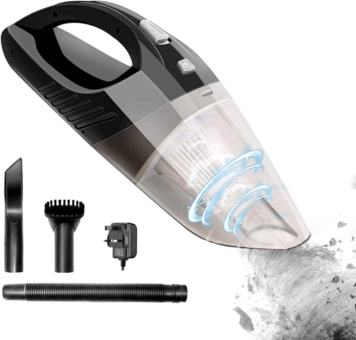 JACKMO Handheld Vacuum, Hand held Vacuum Cordless with 7000Pa Powerful Suction, Light Weight Portable Vacuum Cleaner for Home/Car, Black Wet Dry Hand Vac