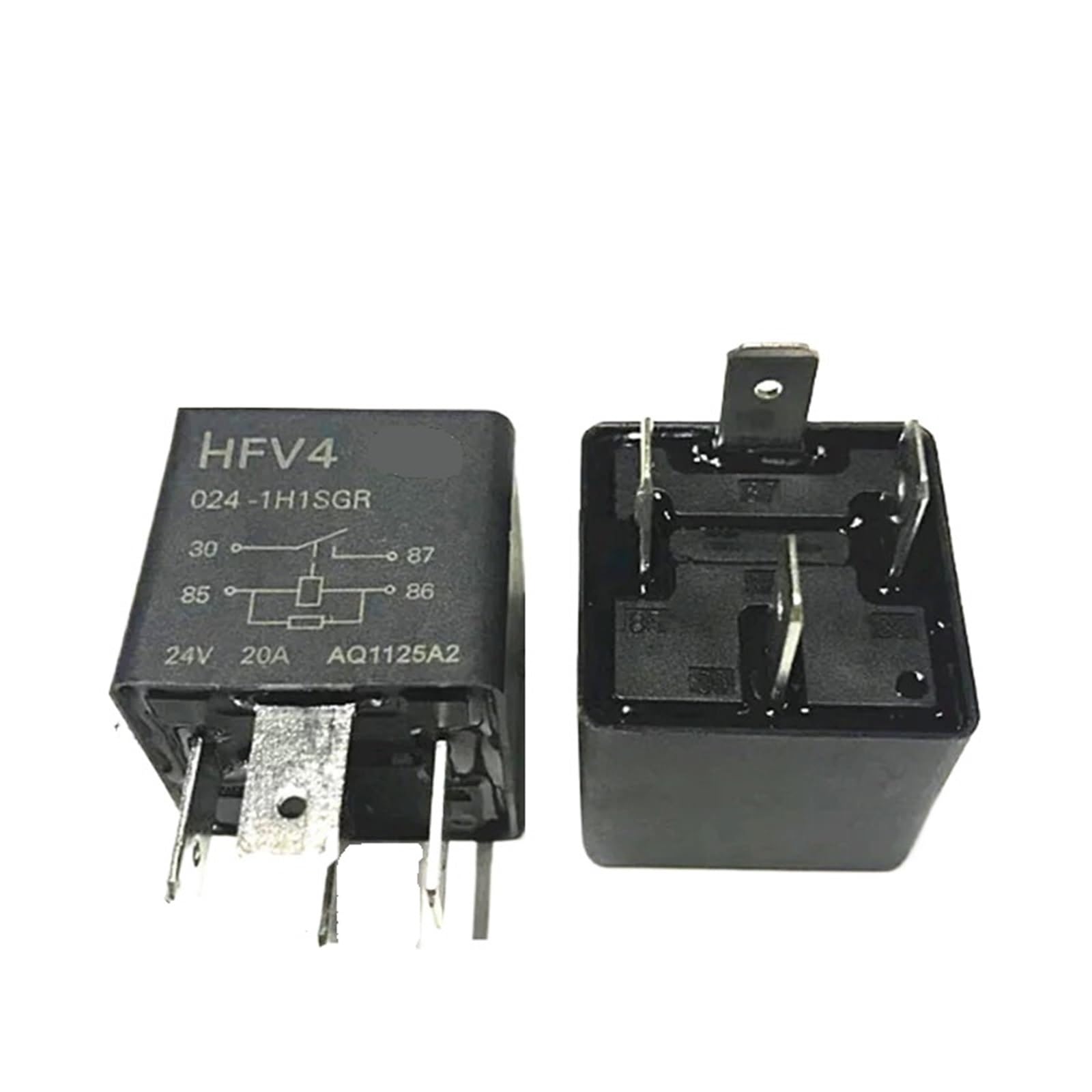 5/10 relés de coche de 24 V HFV4 024-1H1SGR HFV4 024 1H1SGR HFV40241H1SGR 24 V CC 24 V 20 A 4 pines (5 unidades)