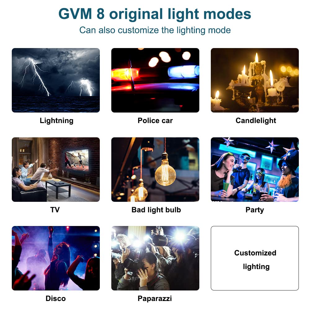 GVM 150W LED Video Light 2700K~7500K RGB Video Light Photography Studio Light Kit with Lantern Softbox & Stand, CRI97+TLCI97 with 8 Lighting Effects+Custom Effects for Outdoor Shoot YouTube Videos