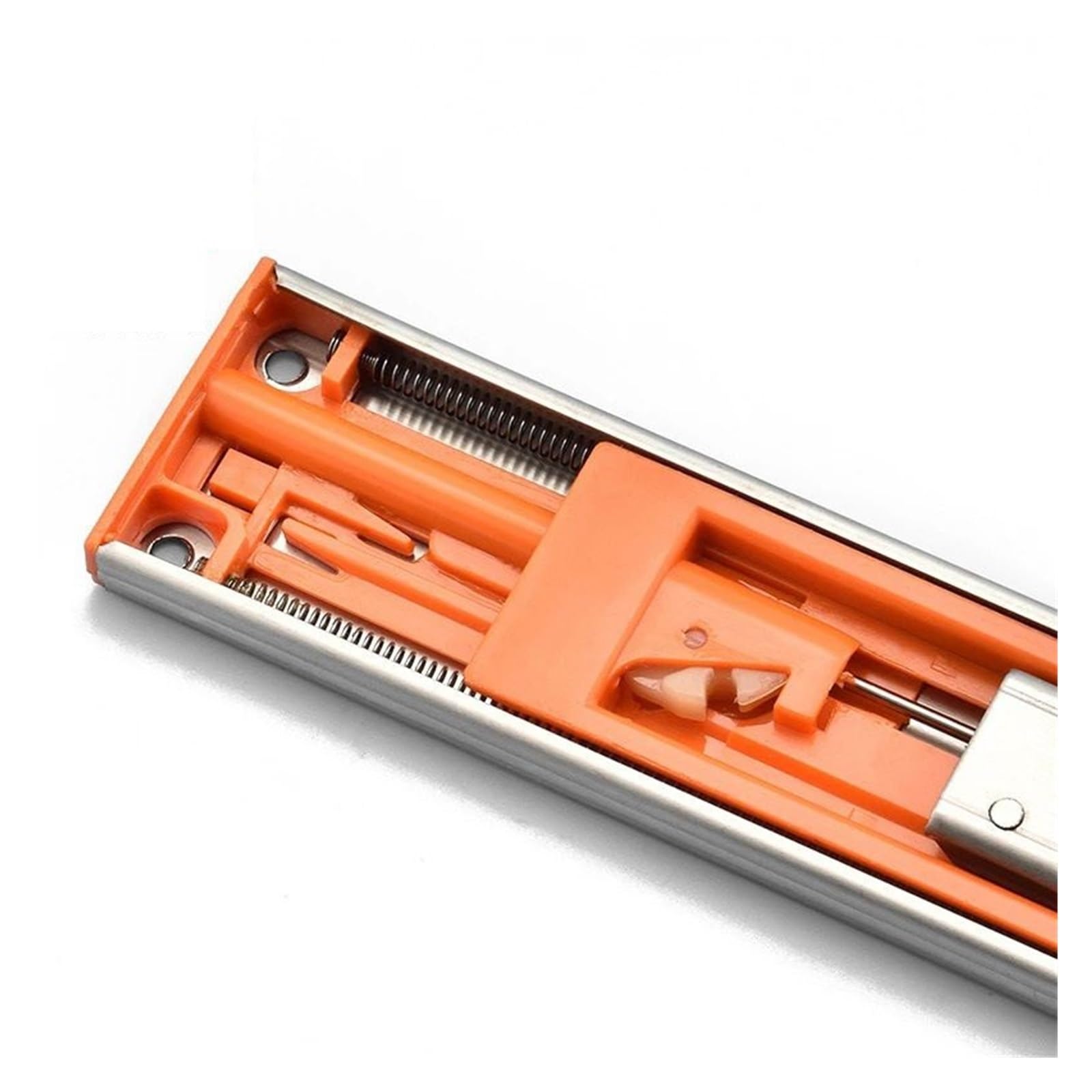 Rieles para cajones de acero inoxidable de cierre suave de 10 y 22 pulgadas, rieles de tres secciones para muebles deslizantes suaves (20 pulgadas 50 cm)