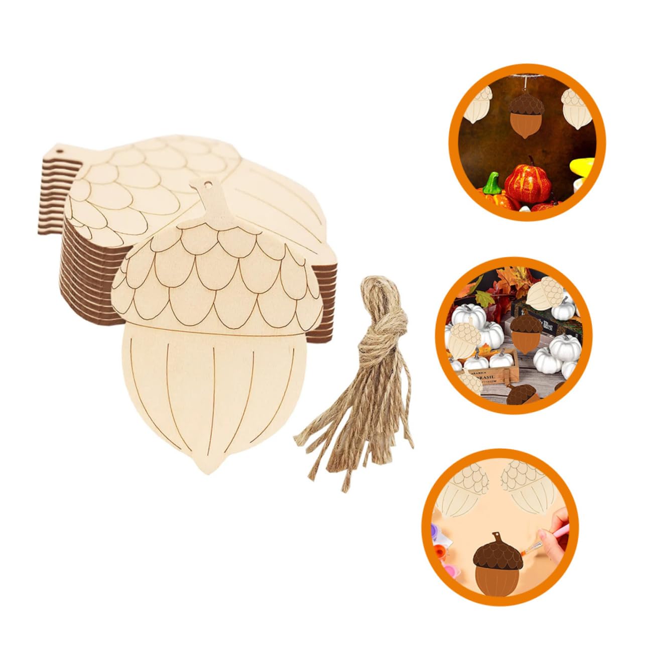MAGICLULU 5 Sätze Holz Tannenzapfen Party Weihnachtsdekoration Anhänger 20 Stück Weihnachtsbäume Ornamente Weihnachten DIY Mini Weihnachtsbaum Ornamente Weihnachtsboxen 20 Stück * 5