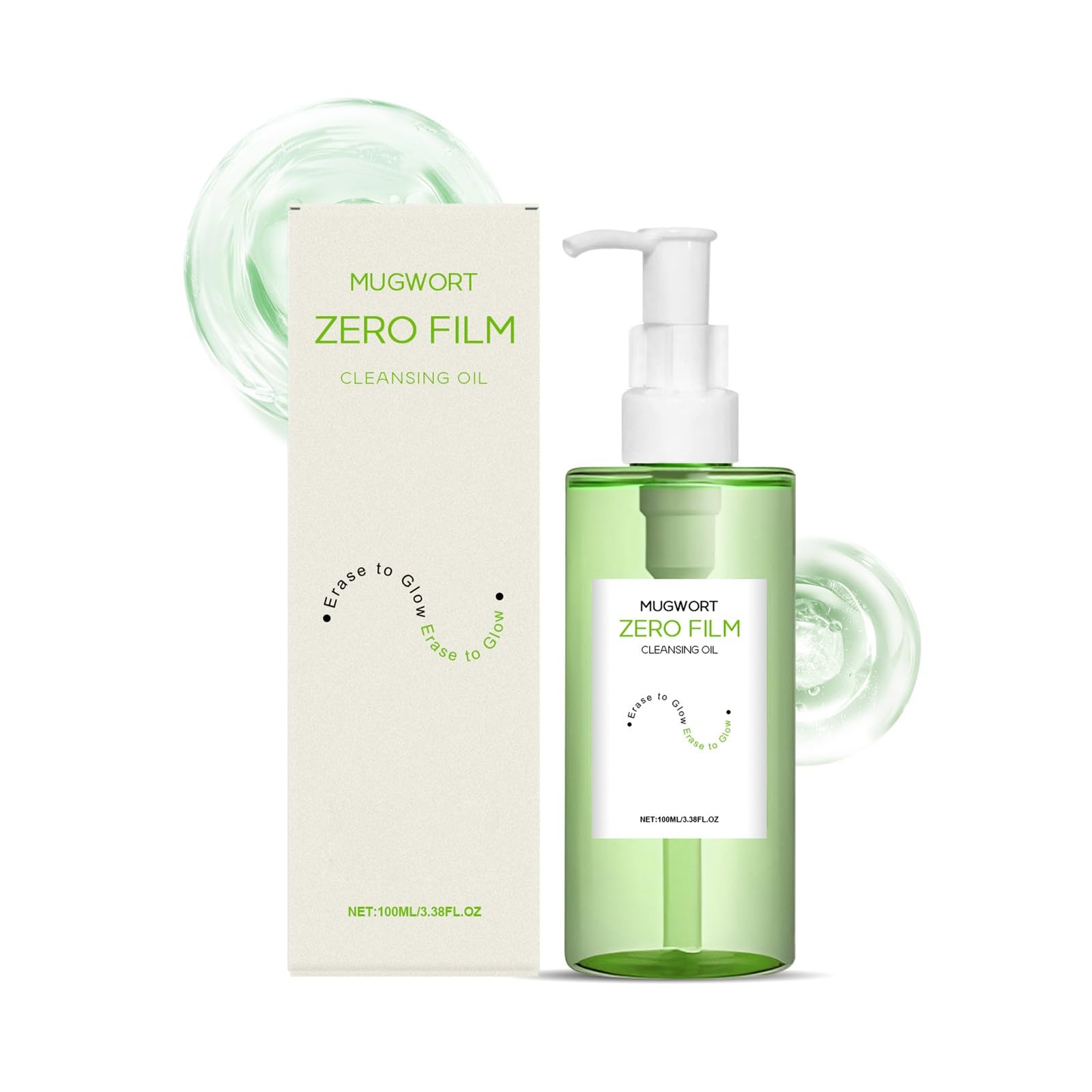 100 ml Zero Film Cleansing Oil, głęboko oczyszczający olejek czyszczący z pszenicą i zielonymi ziołami, do codziennego usuwania makijażu, nawilżający i kojący skórę