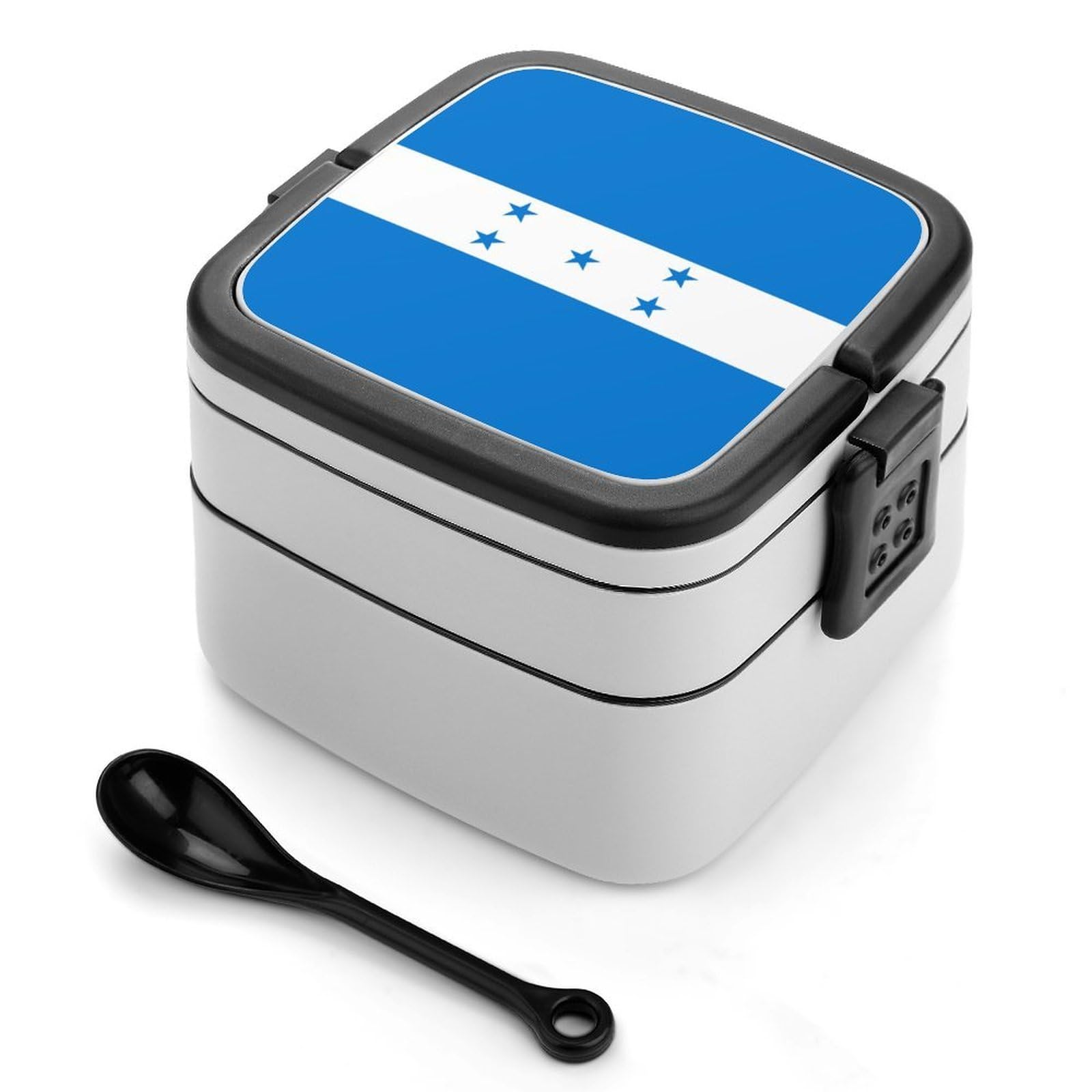 CGSBNGHA Honduras Flag Bento Lunch Box 2 Layer Lunchbox Food Container for Adults Office