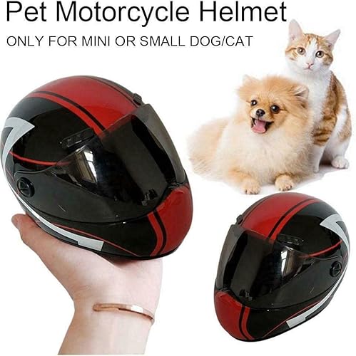 Miniatura 6 de Mini casco de motocicleta para mascotas, 6.3 x 4.7 x 4.7 in, gato, perro, cachorro, mini-cascos para perritos, motocicletas, casco para mascotas,