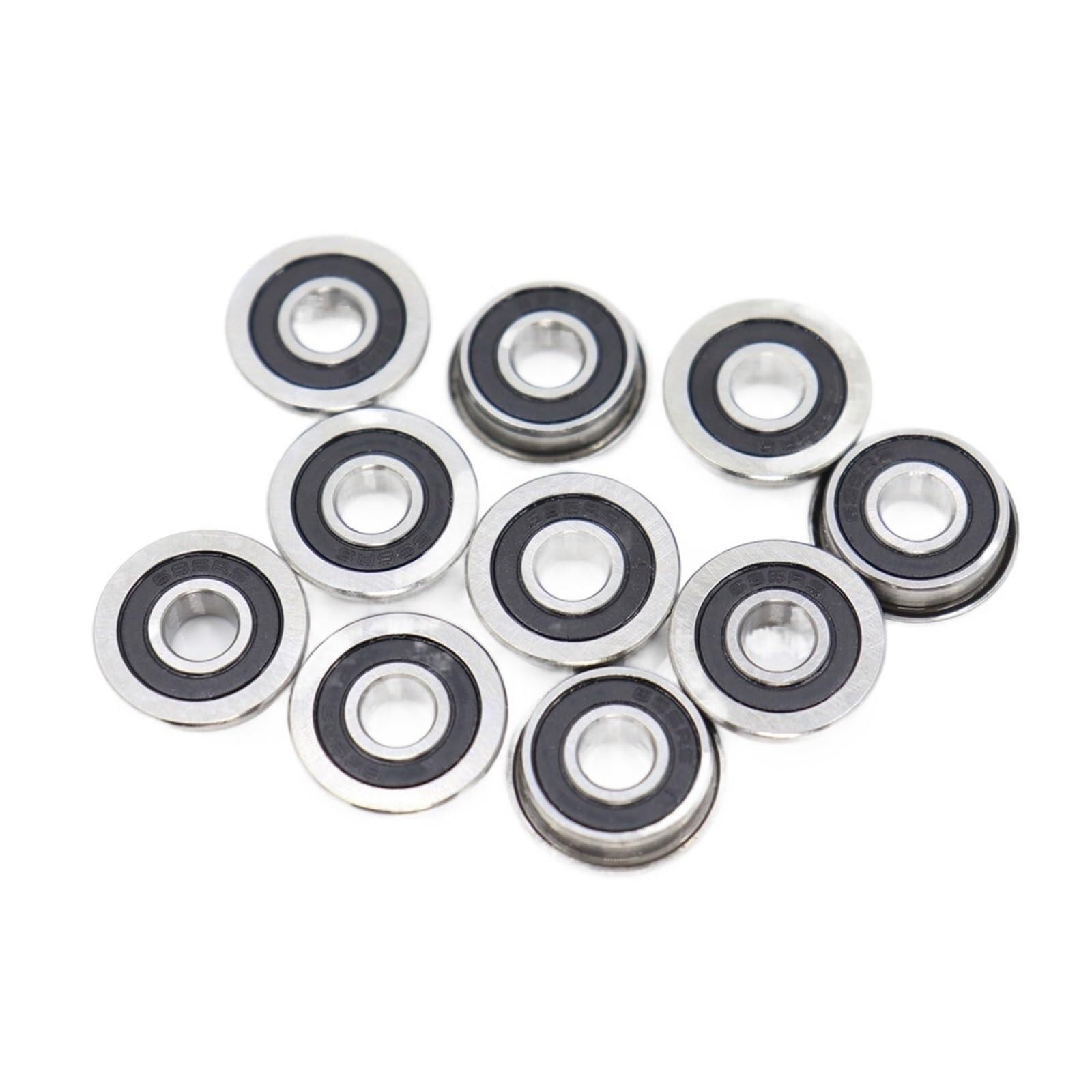 Bimetall-Dichtungsschild, Mikro-Rillenrillenlager, 10 Stück, F695-2RS, 5 x 13 x 4 mm, Miniatur-Kugellager mit Flansch, for 3D-Drucker - Dichtungssatz-Sortiment