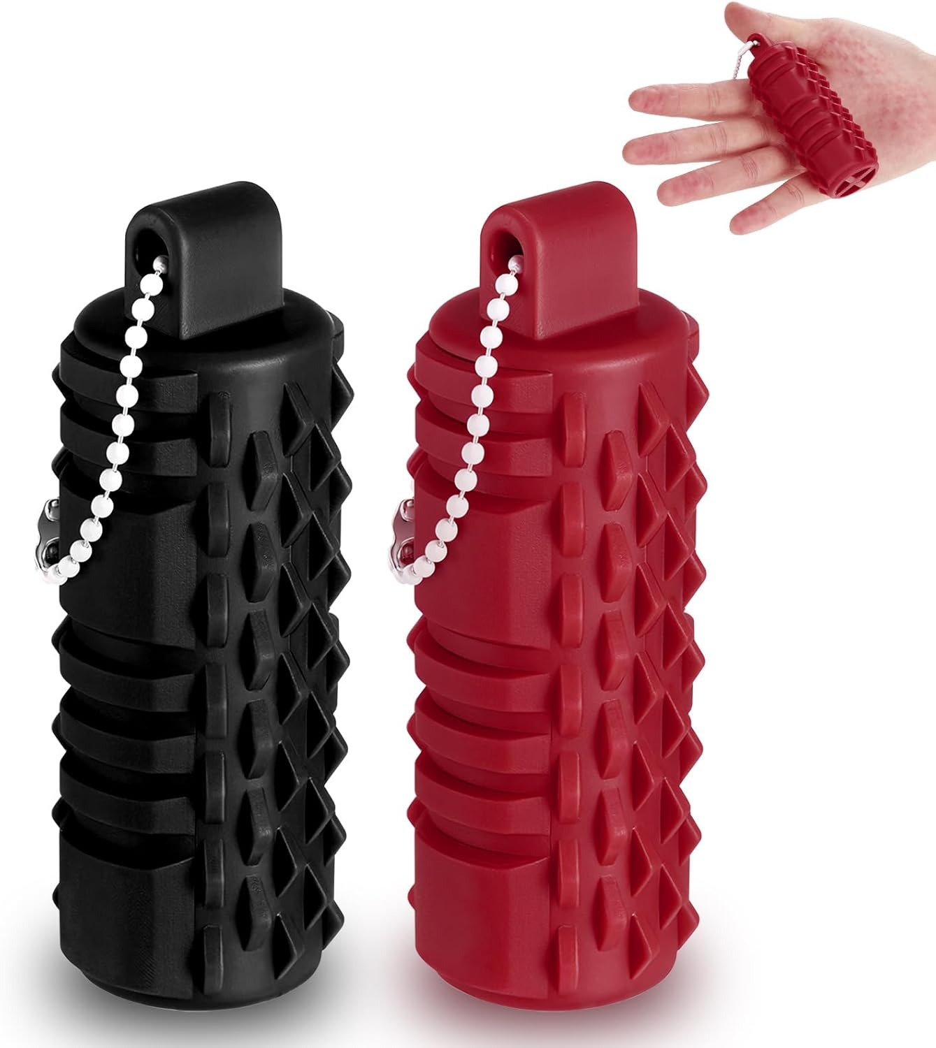 Vinsot 2 Pack Spiky Keychain, Pocket Mini Calming Fidget for Adults, Massage for Stress Relief and Focus