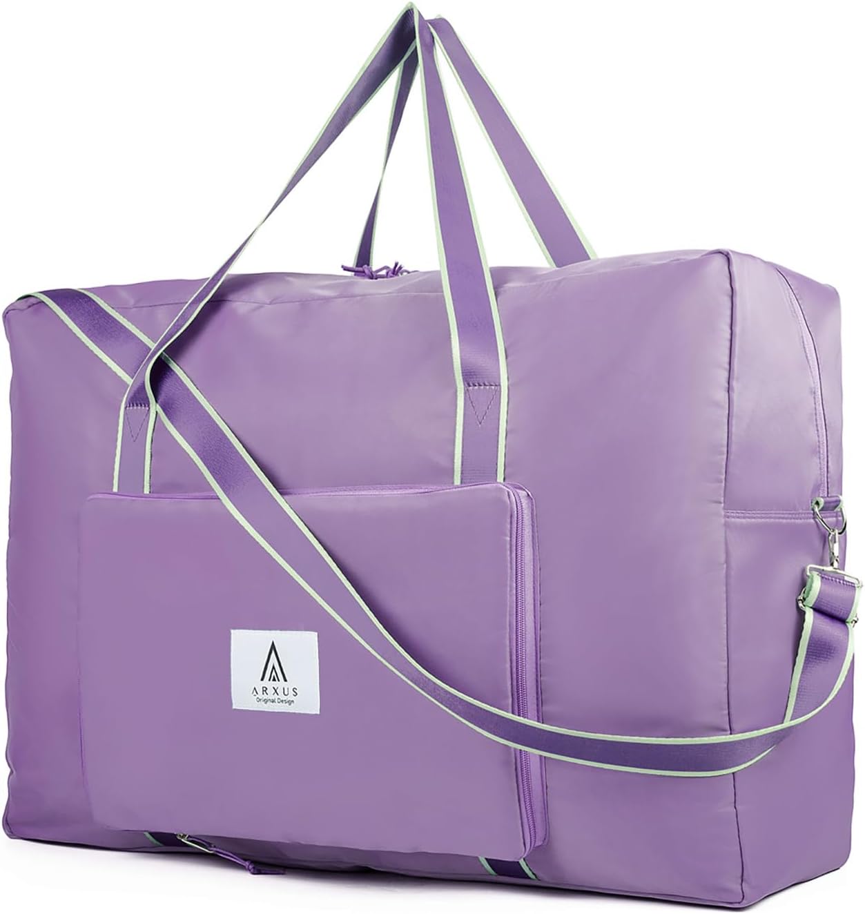 Arxus Pliable Sac de Voyage, 60L Sac Fourre-Tout Grand pour La Nuit avec Bandoulière Amovible for Homme et Femme Sport Avion Camping Déménagement École