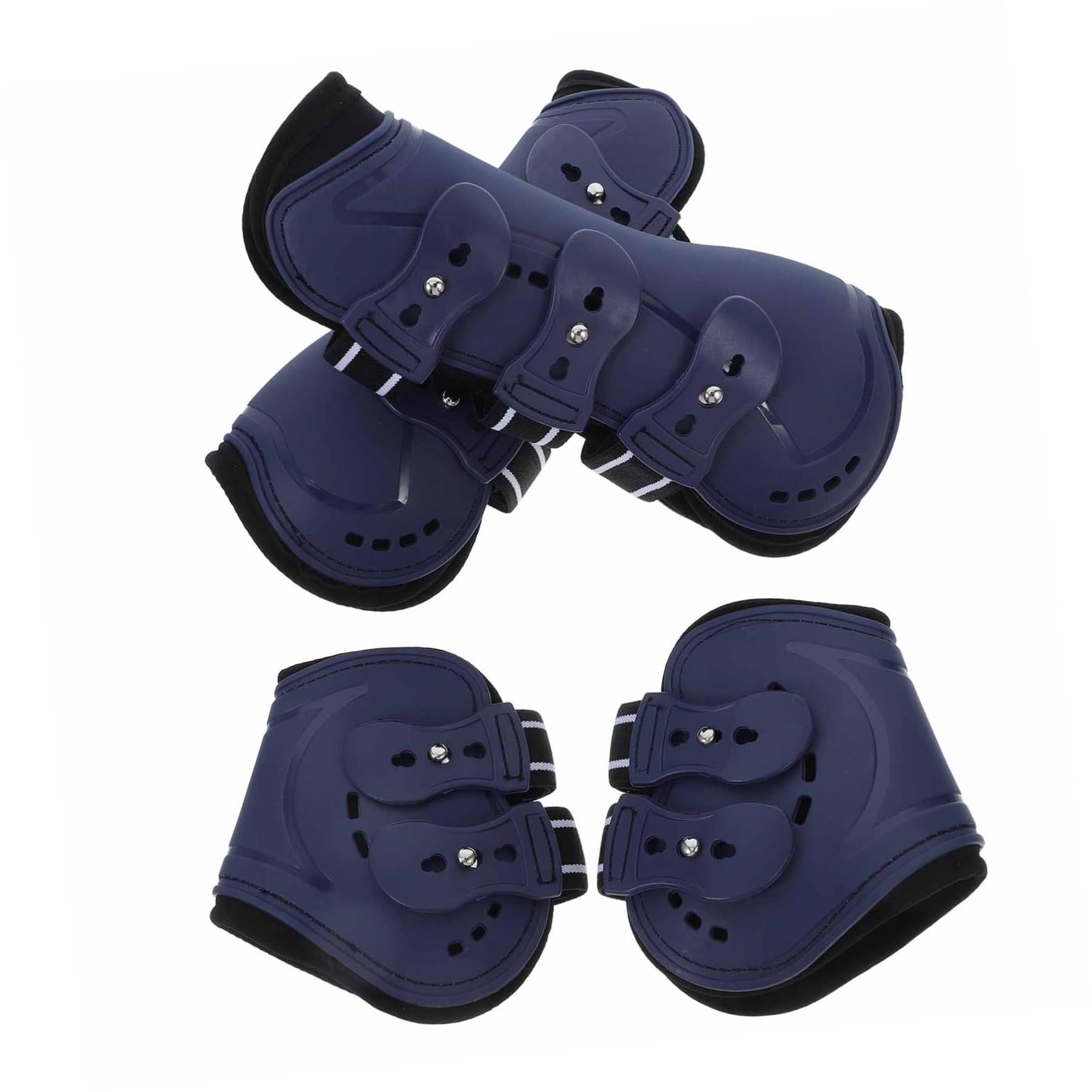 Pferdebeinstiefel mit Verstellbarer Öffnung, 4 Stück, Pu