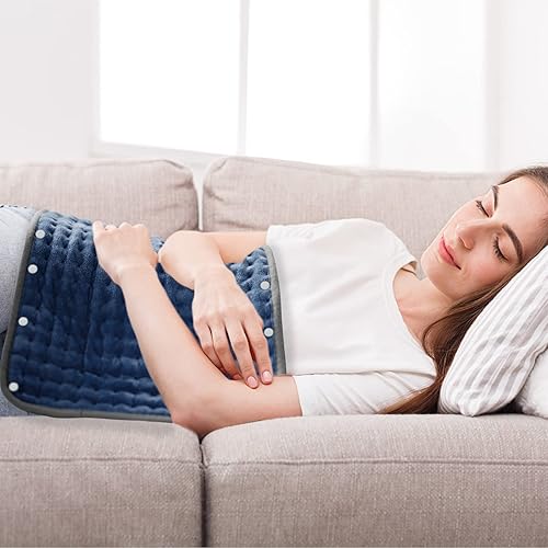 Vista 45 de DAILYLIFE Almohadilla térmica para aliviar el dolor de espalda, almohadillas térmicas eléctricas de 20 x 24 pulgadas para calambres, espalda