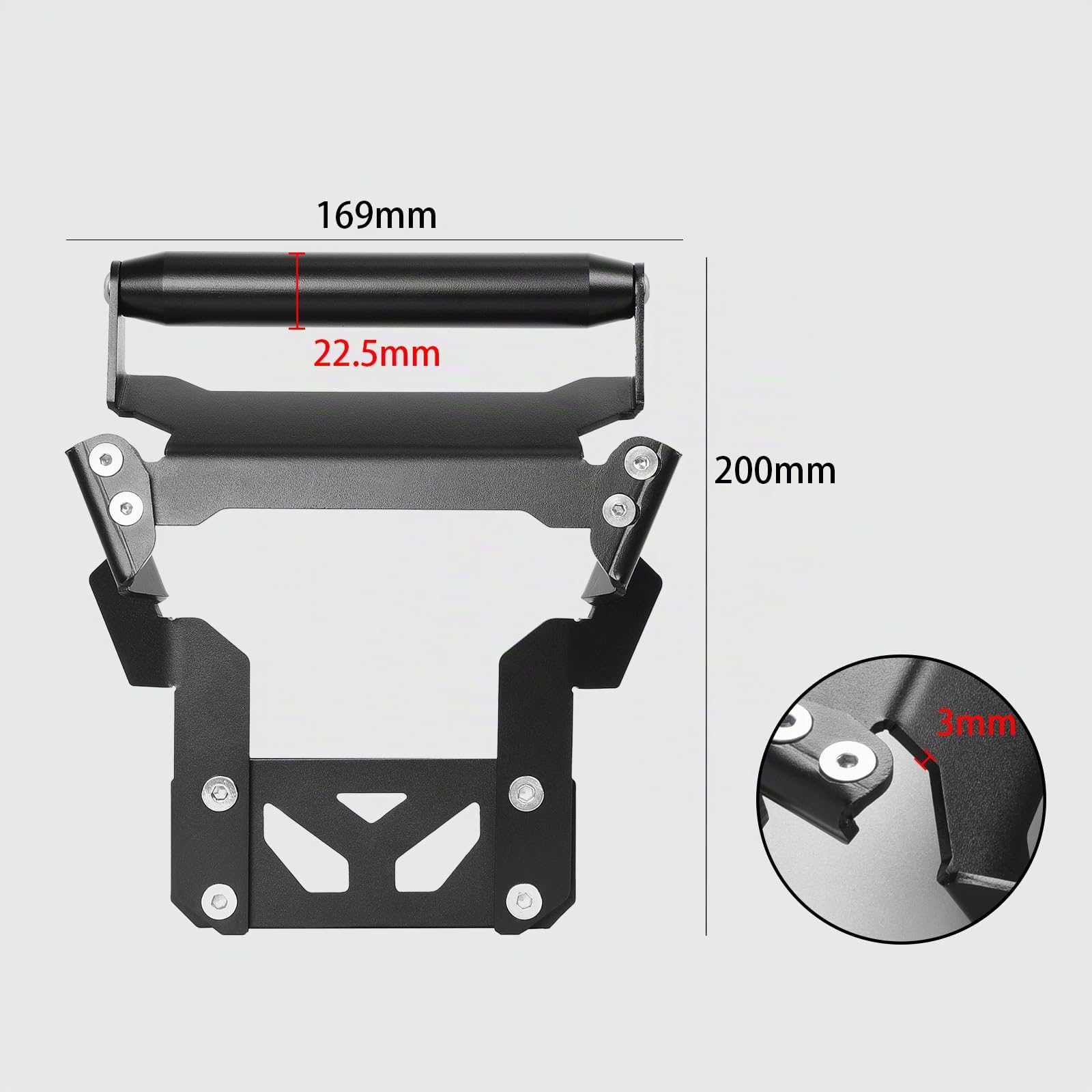 WOOGA Soporte para teléfono móvil, Placa de navegación GPS 12MM/22MM para HONDA Forza 350 (2021-2025) Accesorios (Estilo A - 22 mm)