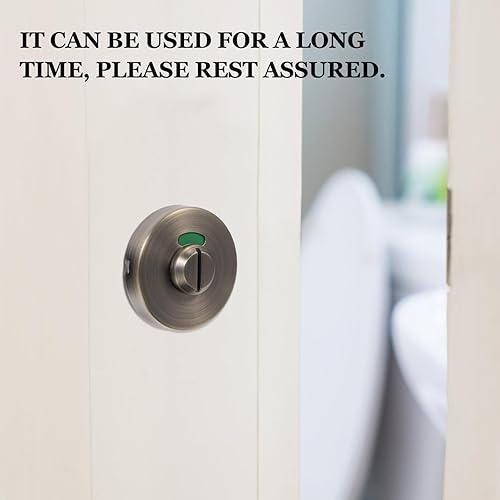 Miniatura 6 de Uonlytech Cerradura indicadora de baño, cerradura de baño ocupada vacante, cerrojo ocupado para puerta de baño, cerradura de puerta comercial,