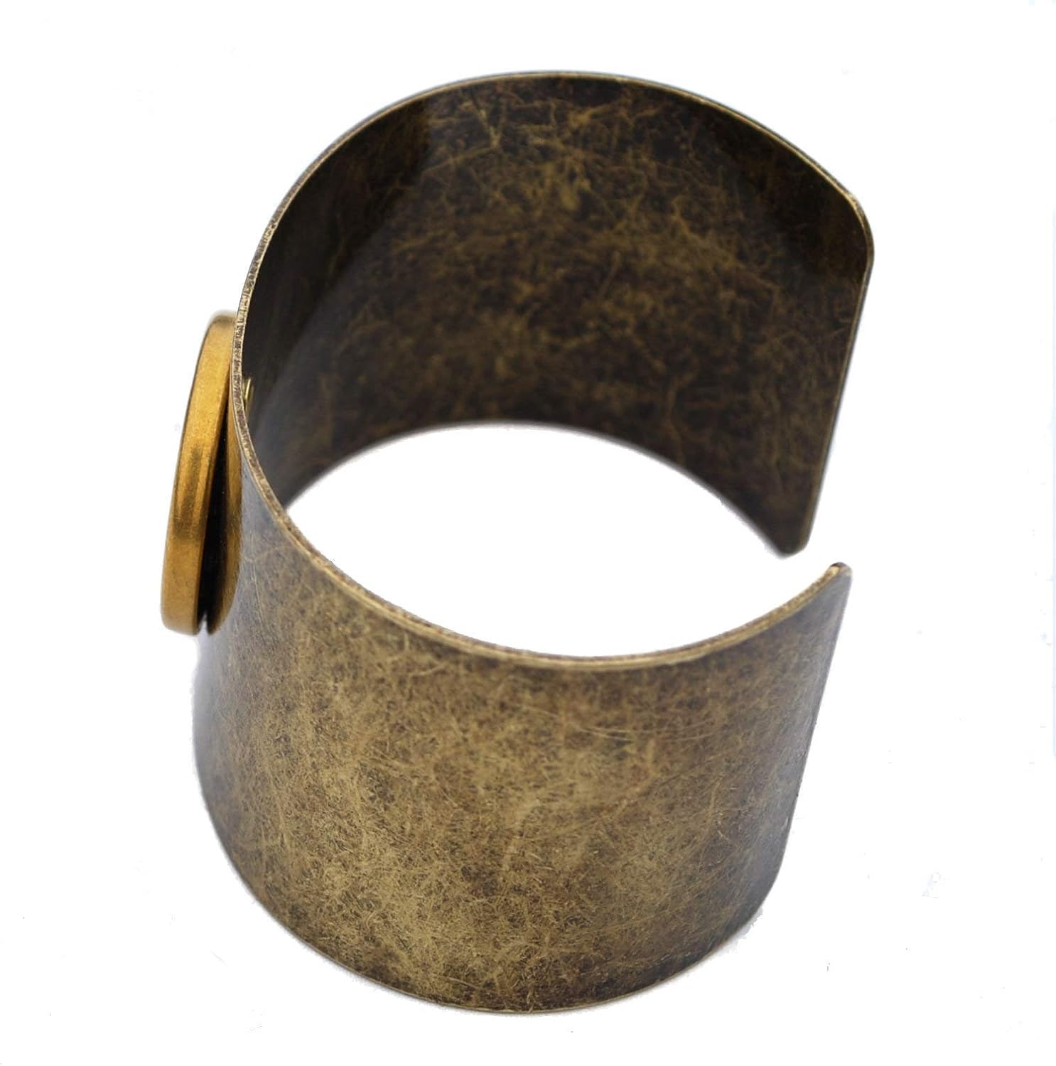 1928~1969 Irish Ireland 6 Pence Wolfhound Greyhound Dog Coin Solid Brass Antique Finish Cuff Bracelet