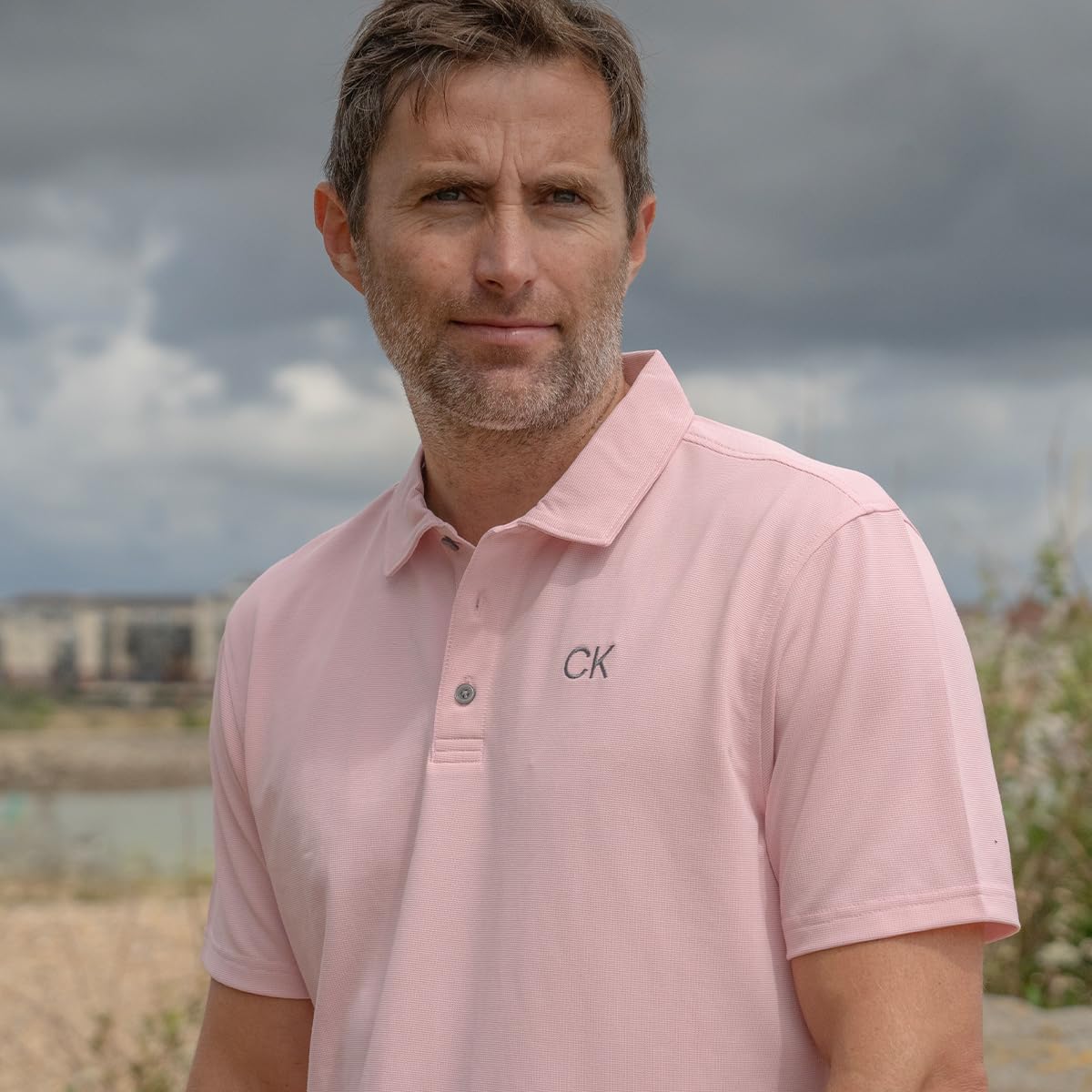 Calvin Klein Polo in Cotone Liscio con Logo Monogramma Polo Uomo (Pacco da 1)