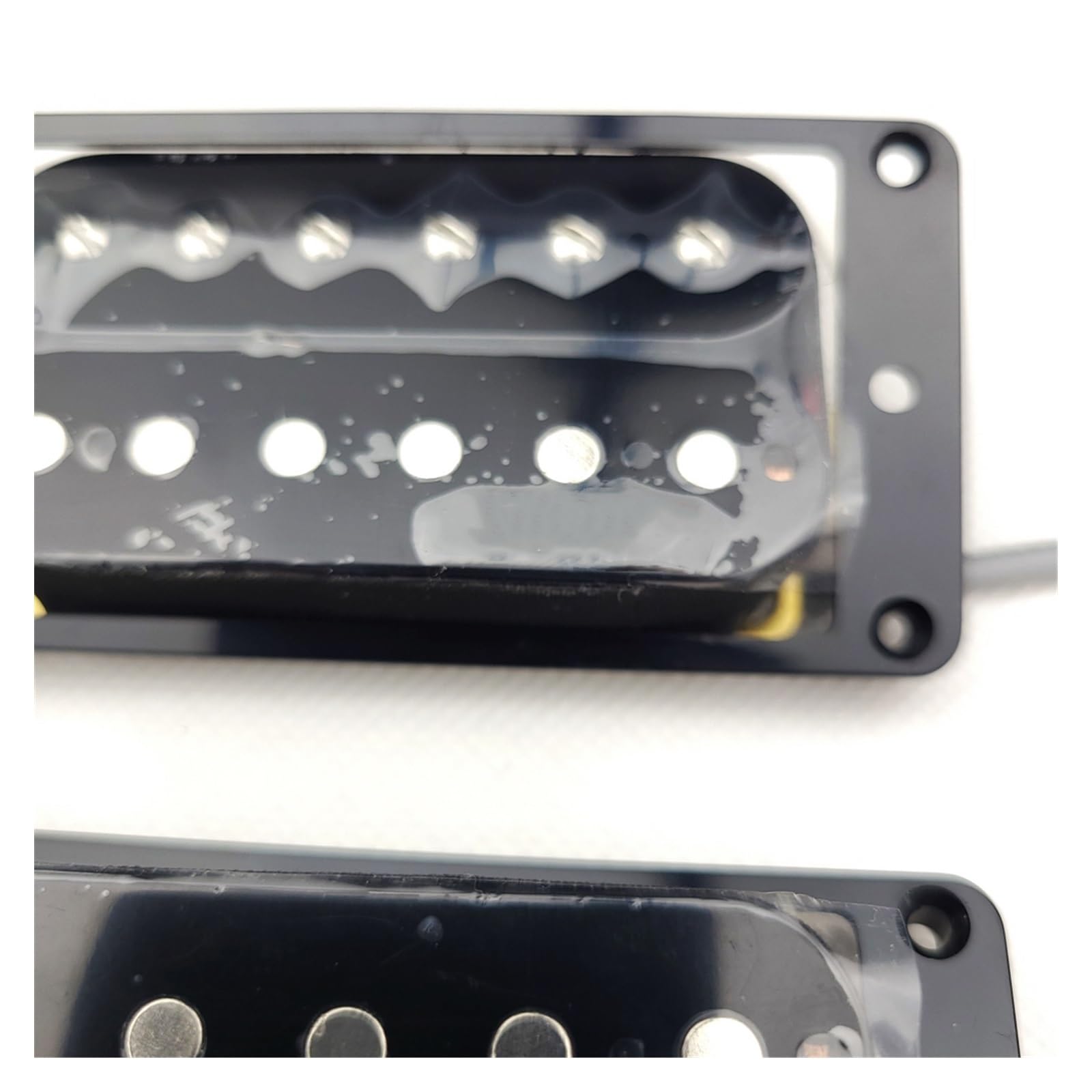 BABYCE Pickups De Guitare Électrique Micros Humbucker pour Guitare Électrique À Double Bobinage Ouverts Noirs (Paire Chevalet Et Manche)
