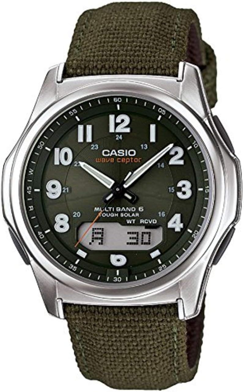 Casio Wave Ceptor WVA-M630B Series Watch, Authentic Japanese Product Crossband, Khaki, Size 4.51 x 4.21 x 1.1 cm