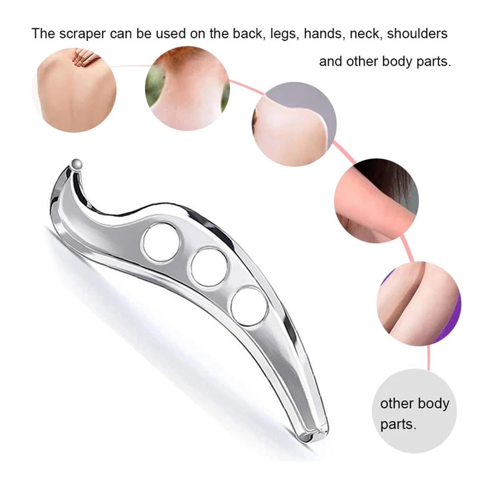 Gua-Sha-Werkzeug aus Edelstahl, manuelles Massage-Schabbrett, Physiotherapie, Schmerzlinderung, myofasziale Freisetzung, Gewebemobilisierung