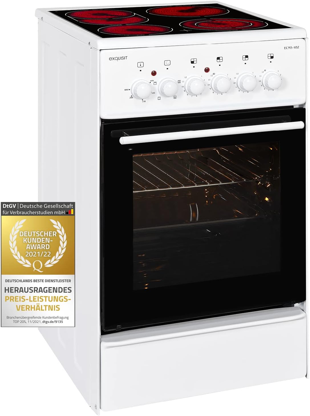 Exquisit Standherd ECM 5-4 BZ | Elektro-Standherd | 50 cm | 2-Kreis ...