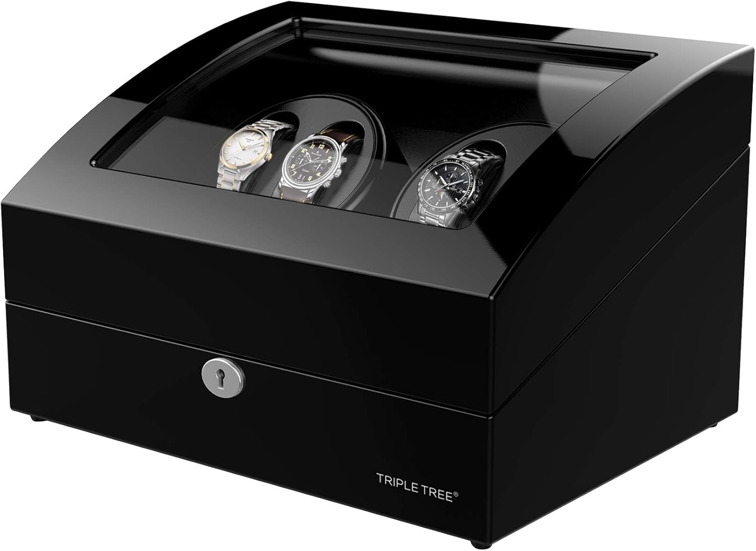 TRIPLE TREE Automatic Watch Winder Box with 4 Winder Positions, 6