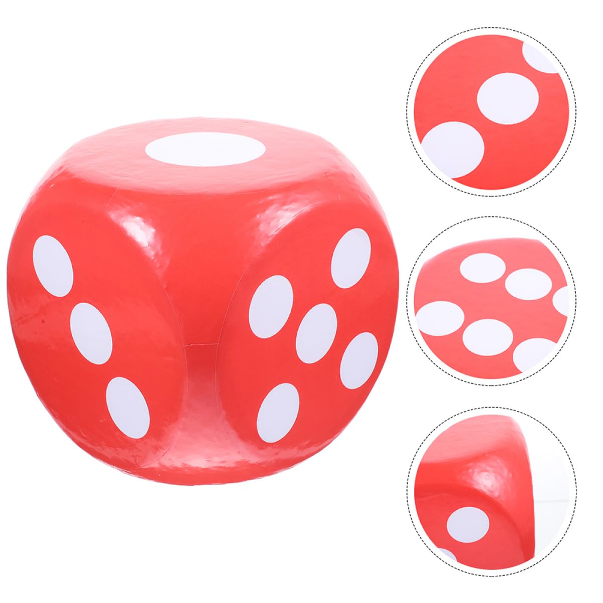 Abaodam Dadi di Schiuma Rossi 20cm Enormi Dadi da Gioco Facili da Manipolare e Leggere per Giochi di Festa e Attività Ludiche All'aperto