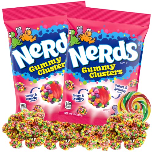 Nerds Gummy Cluster Chewy Candy With Crunchy Outside And Soft Inside, Assorted Fruit Flavored Candies, Pack Of 2, 5 Ounces Each #TOP9