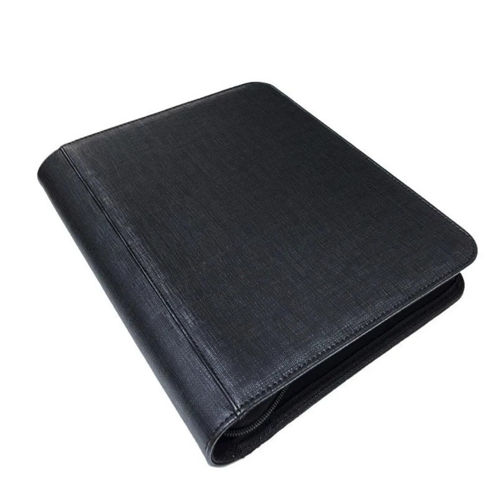Practical PU Toploader Binder Toploaders Album Waterproof Game Card Cards for Football Sports Card(Black)