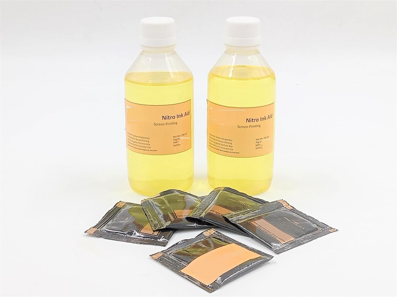 Nitro Inkk aid (400gm)+decoating Powder 5 sachets 5gm Each sachets- for PVC Inkk-vinysheen Inkk etc.for Screen Printing-image-27