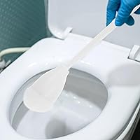 Vista 7 de 4 piezas de trapeador de inodoro para limpieza profunda, limpiadores de escobilla de inodoro suave, color blanco, con mango largo, cepillo