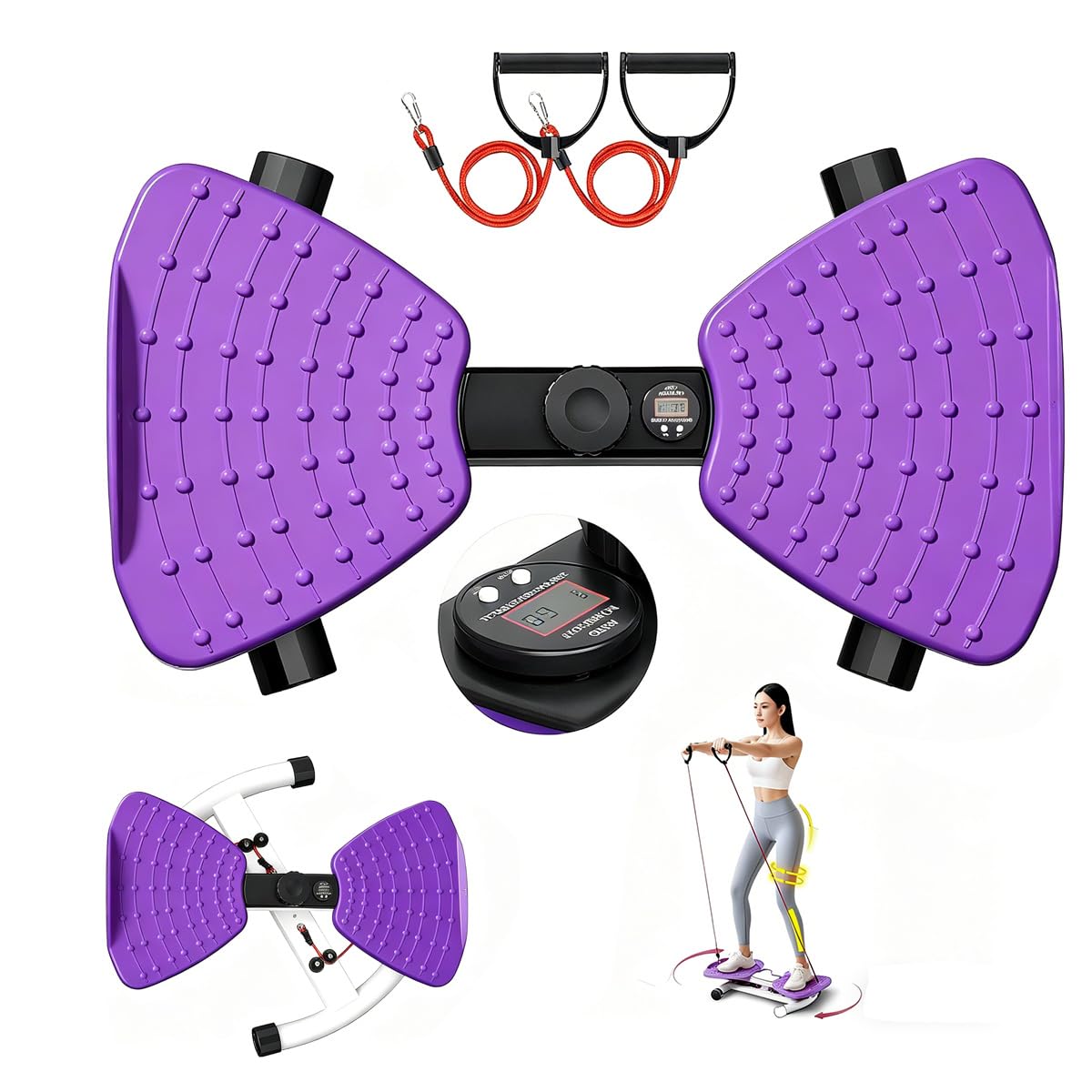 Twist Stepper,Planche Pilate,Twist Waist Board,Planches De Torsion Twist Board Power Twister Plateforme,Fitness à Domicile Exercice Abdominal Appareil d'Entraînement Les Abdominaux